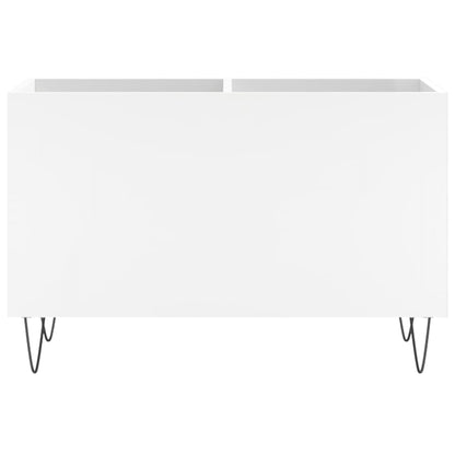 Record Cabinet White 74.5x38x48 cm Engineered Wood