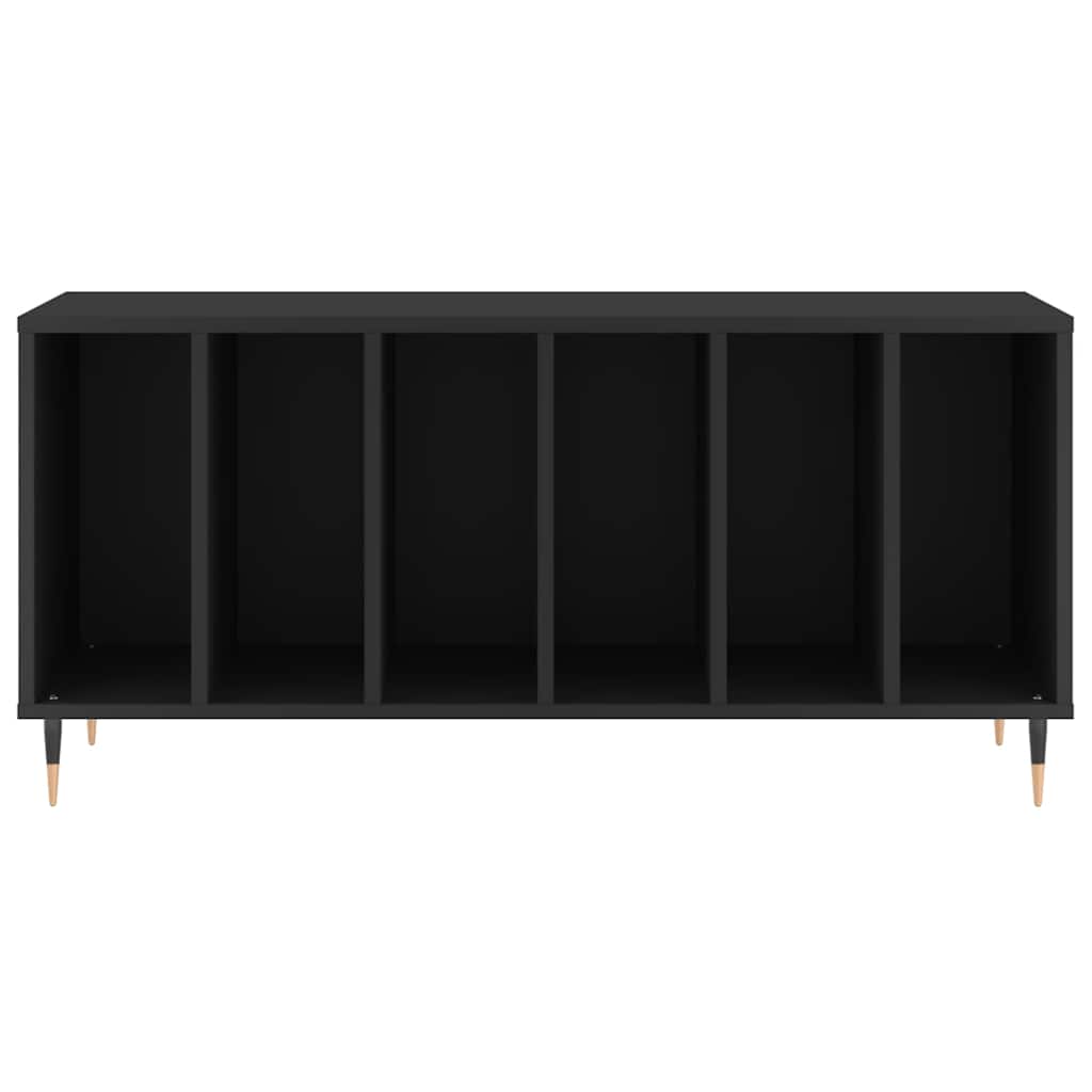 Record Cabinet | Black | Engineered wood | 100x38x48 cm