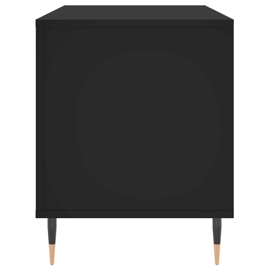 Record Cabinet | Black | Engineered wood | 100x38x48 cm