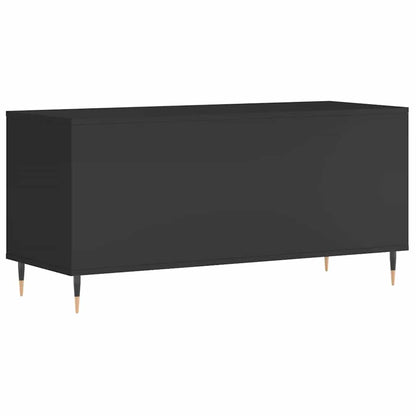 Record Cabinet | Black | Engineered wood | 100x38x48 cm