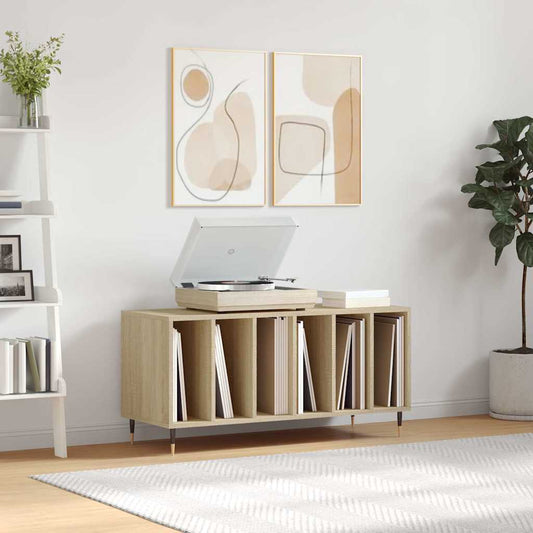Record Cabinet | Sonoma oak | Engineered wood, iron | 100 x 38 x 48 cm