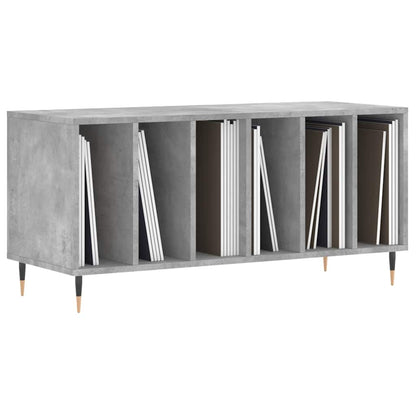 Record Cabinet Concrete Grey 100x38x48 cm Engineered Wood