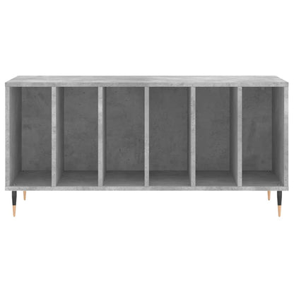 Record Cabinet Concrete Grey 100x38x48 cm Engineered Wood