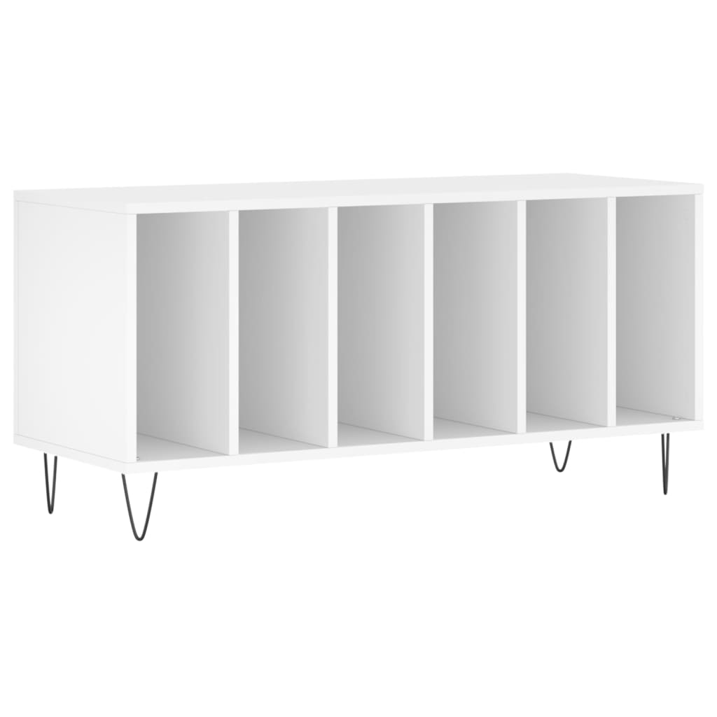 Record Cabinet | White | Engineered wood with iron feet | Medium