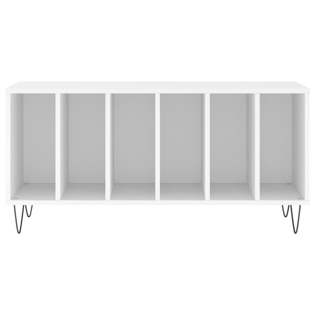Record Cabinet | White | Engineered wood with iron feet | Medium