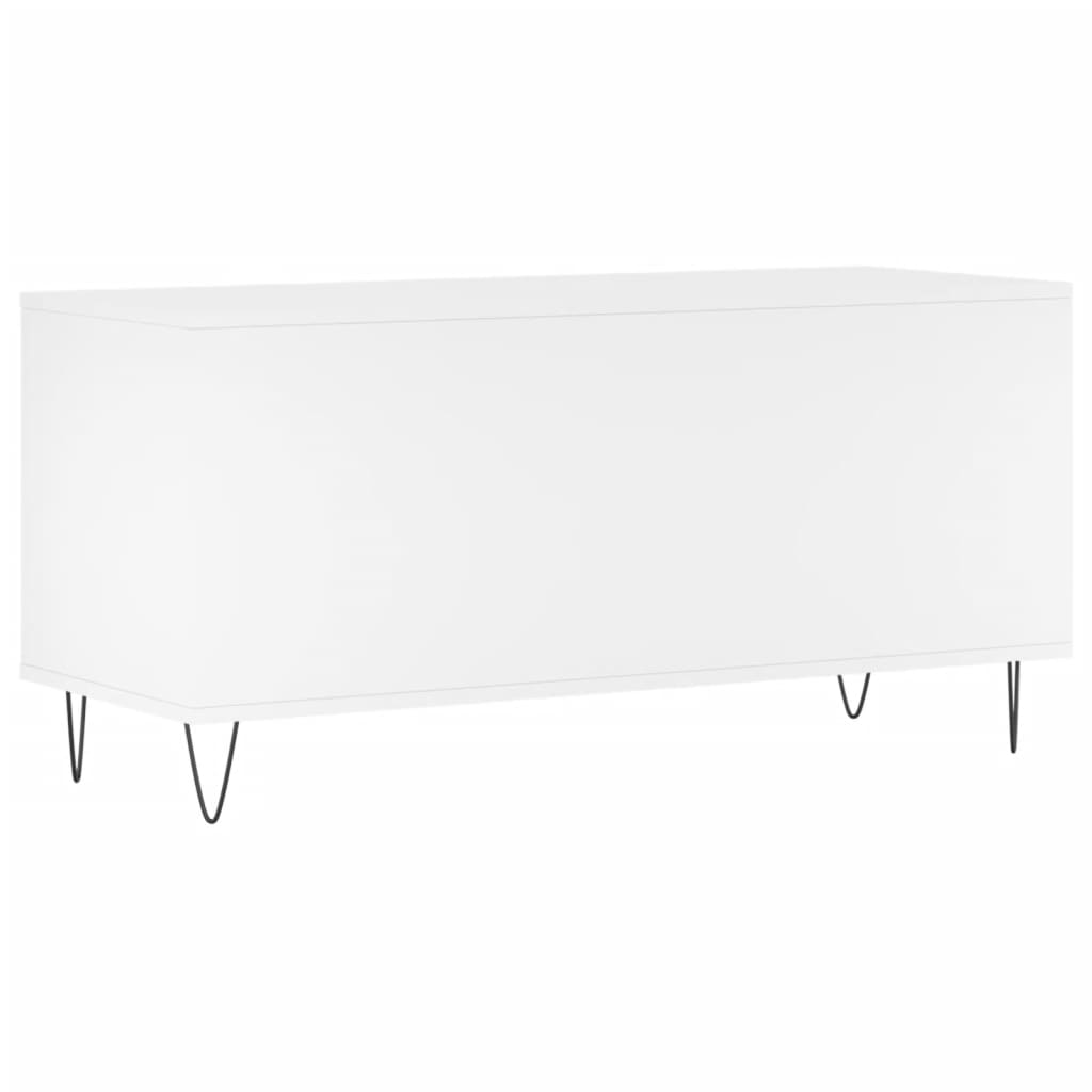Record Cabinet | White | Engineered wood with iron feet | Medium