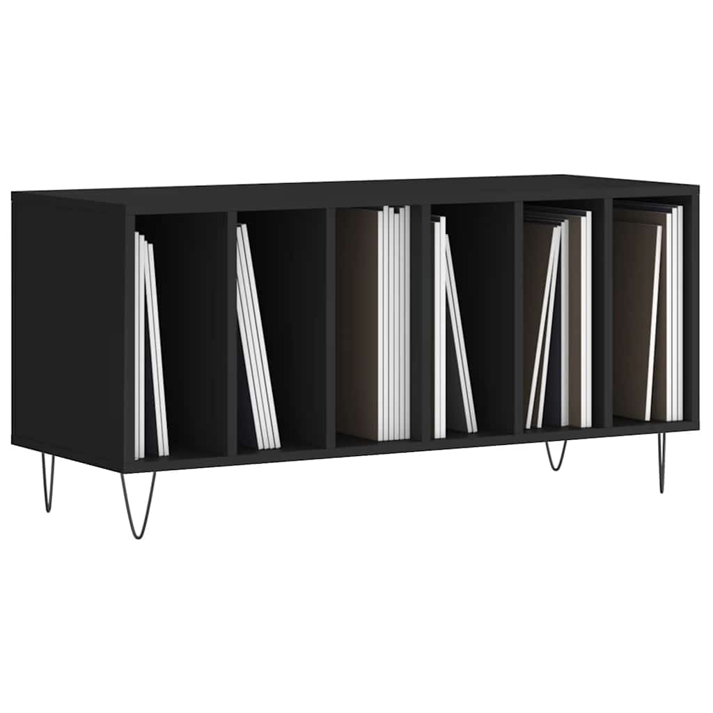 Record Cabinet | Black | Engineered wood, Iron | Medium | Modern