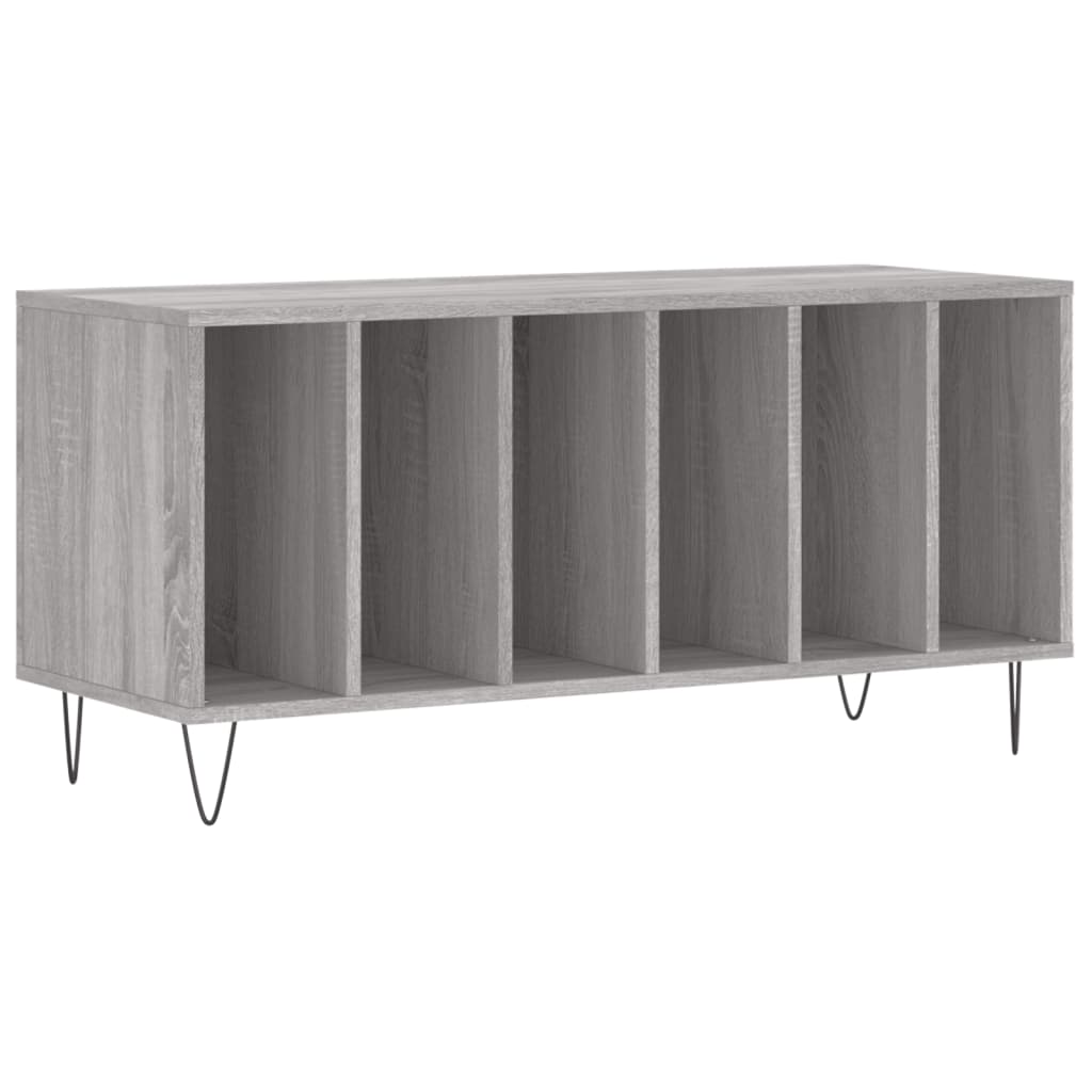 Record Cabinet | Grey Sonoma | Engineered wood, Iron