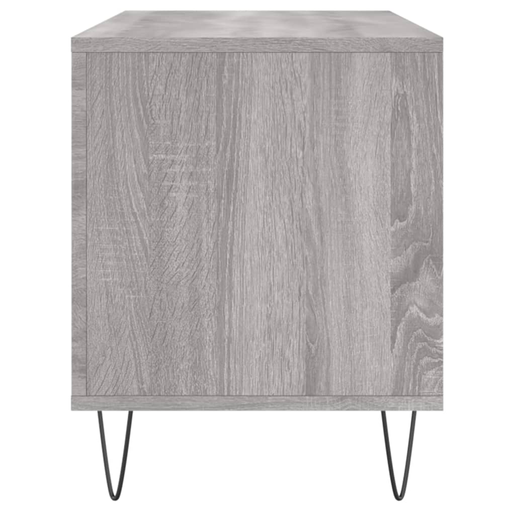 Record Cabinet | Grey Sonoma | Engineered wood, Iron
