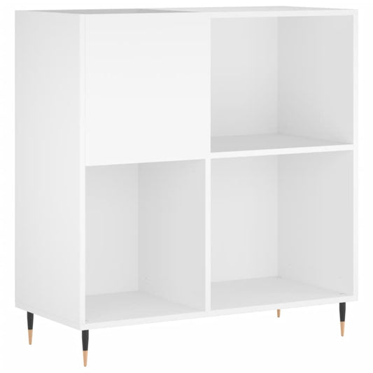 Record Cabinet White 84.5x38x89 cm Engineered Wood