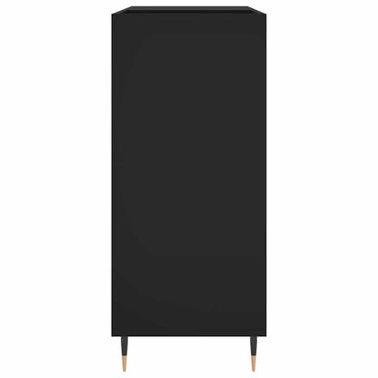 Record Cabinet | Black | Engineered Wood | 84.5 x 38 x 89 cm | Modern