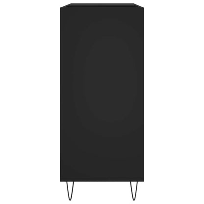 Record Cabinet | Black | Engineered wood, Iron | 84.5x38x89 cm