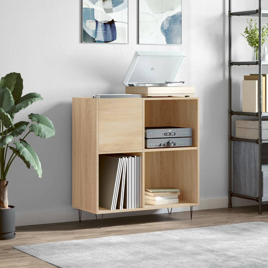 Record Cabinet | Sonoma oak | Engineered wood | Medium | Record Cabinet