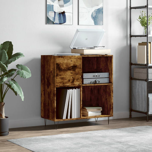 Record Cabinet | Smoked oak | Engineered wood, Iron | Large