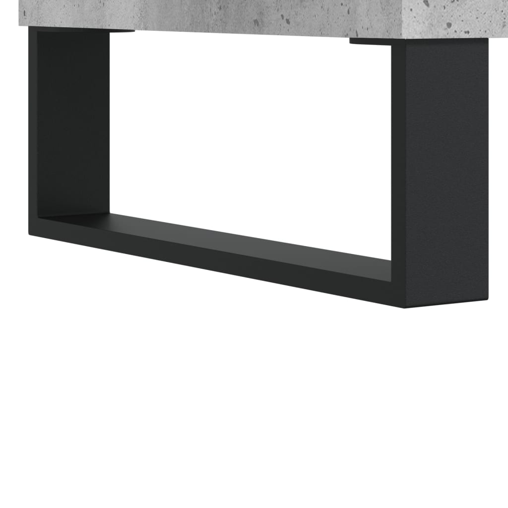 Record Cabinet Concrete Grey 84.5x38x89 cm Engineered Wood