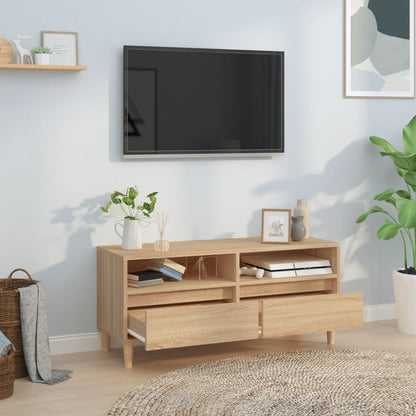 TV Cabinet Sonoma Oak 100x34.5x44.5 cm Engineered Wood