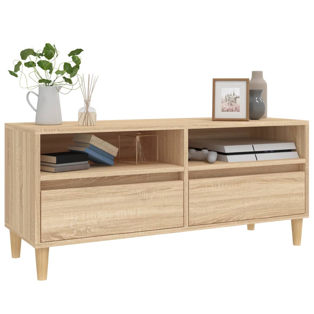 TV Cabinet Sonoma Oak 100x34.5x44.5 cm Engineered Wood