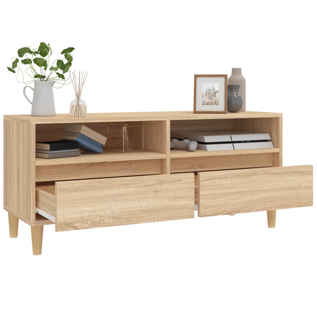 TV Cabinet Sonoma Oak 100x34.5x44.5 cm Engineered Wood