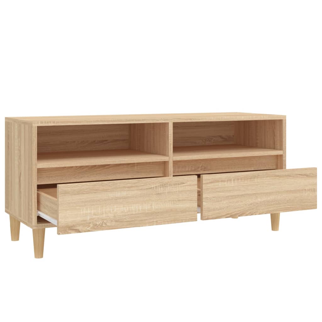 TV Cabinet Sonoma Oak 100x34.5x44.5 cm Engineered Wood