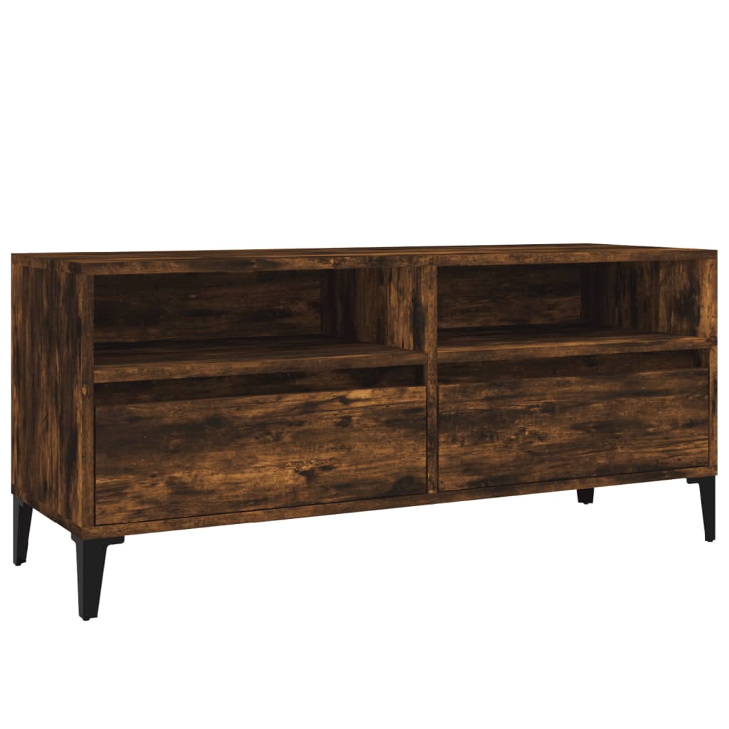 TV Cabinet Smoked Oak 100x34.5x44.5 cm Engineered Wood