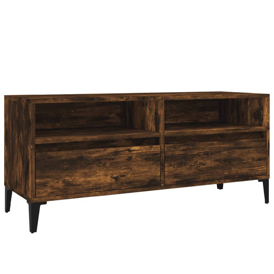 TV Cabinet Smoked Oak 100x34.5x44.5 cm Engineered Wood