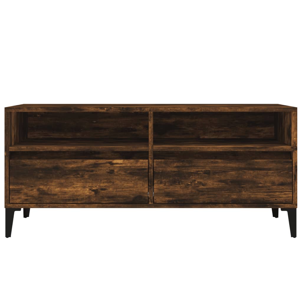 TV Cabinet Smoked Oak 100x34.5x44.5 cm Engineered Wood