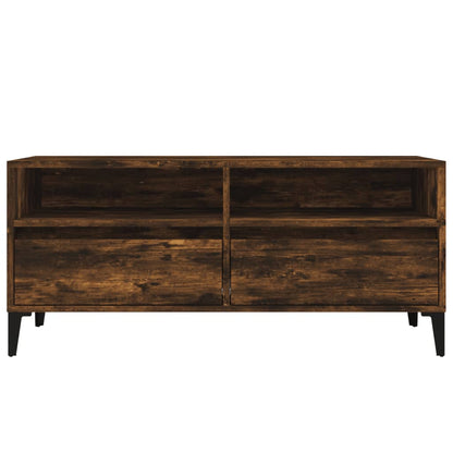 TV Cabinet Smoked Oak 100x34.5x44.5 cm Engineered Wood