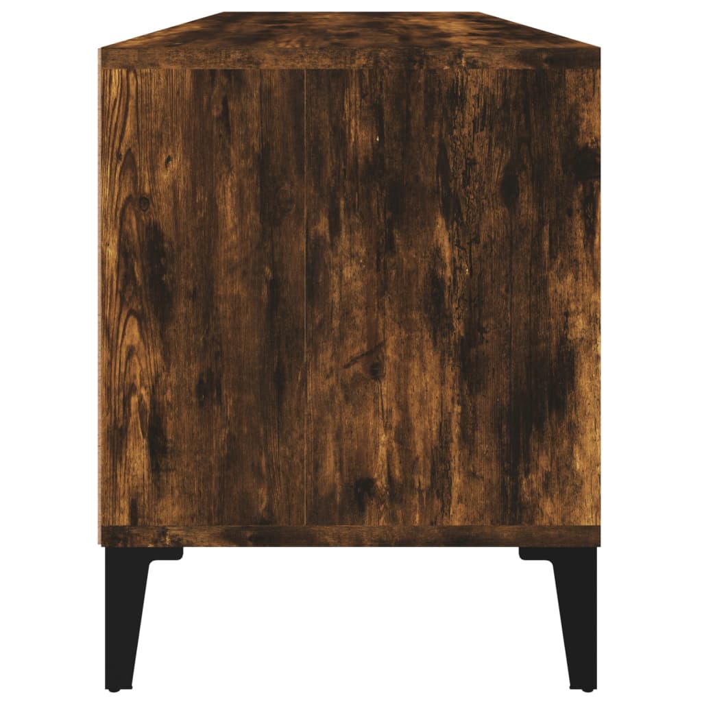 TV Cabinet Smoked Oak 100x34.5x44.5 cm Engineered Wood