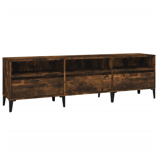 TV Cabinet Smoked Oak 150x30x44.5 cm Engineered Wood
