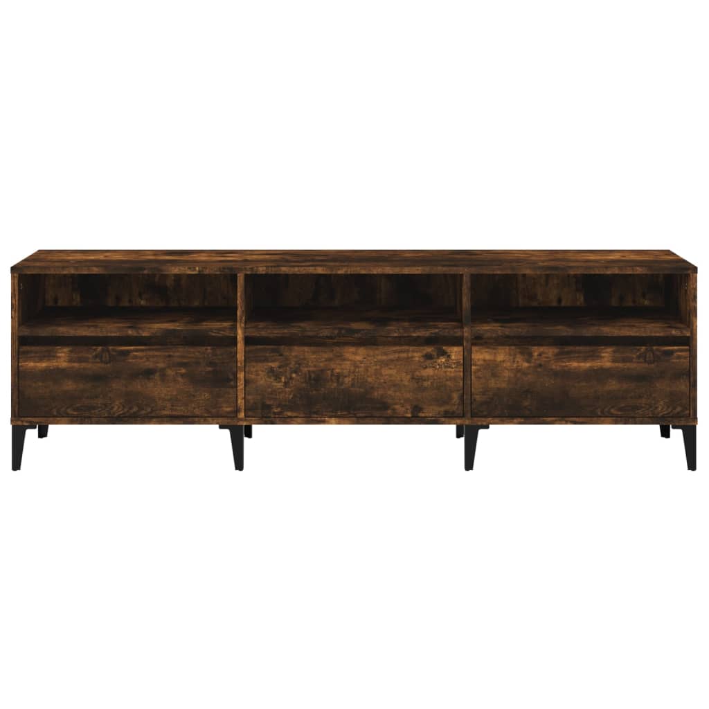 TV Cabinet Smoked Oak 150x30x44.5 cm Engineered Wood