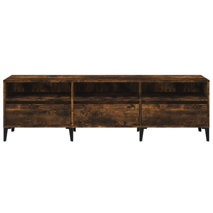 TV Cabinet Smoked Oak 150x30x44.5 cm Engineered Wood