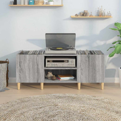Record Cabinet Grey Sonoma 121x38x48 cm Engineered Wood