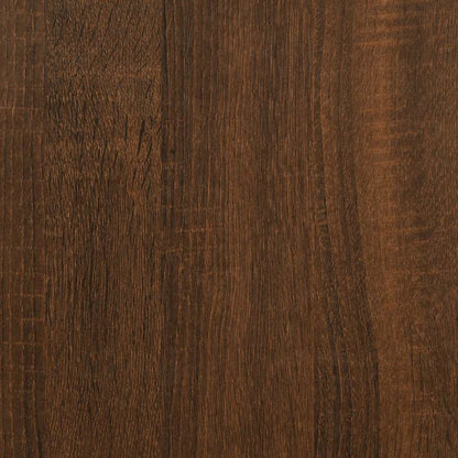 Record Cabinet Brown Oak 121x38x48 cm Engineered Wood