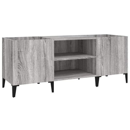 Record Cabinet Grey Sonoma 121x38x48 cm Engineered Wood