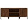 Record Cabinet Brown Oak 121x38x48 cm Engineered Wood
