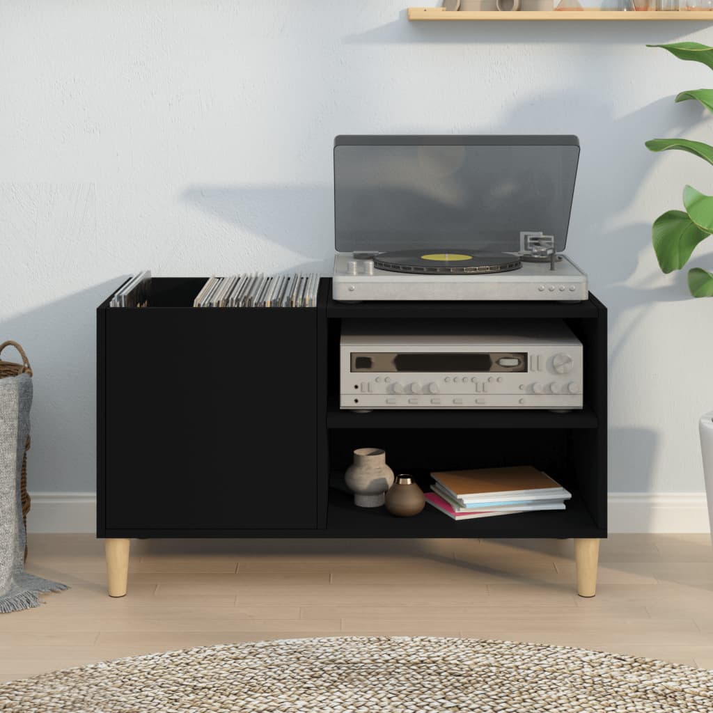 Record Cabinet | Black | Engineered wood | Medium | Record Cabinet