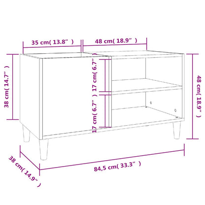 Record Cabinet Sonoma Oak 84.5x38x48 cm Engineered Wood