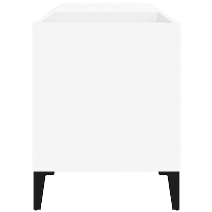 Record Cabinet White 84.5x38x48 cm Engineered Wood