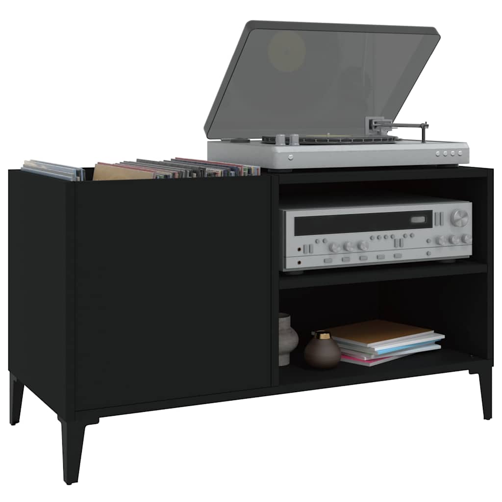 Record Cabinet | Black | Engineered wood, metal | Medium | Record Cabinet