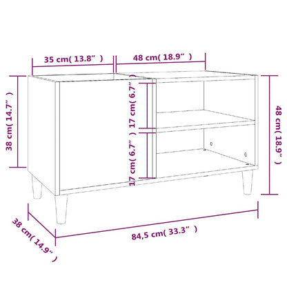 Record Cabinet Sonoma Oak 84.5x38x48 cm Engineered Wood