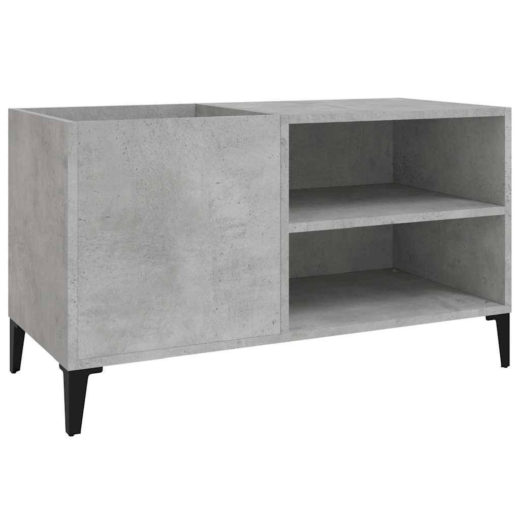 Record Cabinet Concrete Grey 84.5x38x48 cm Engineered Wood