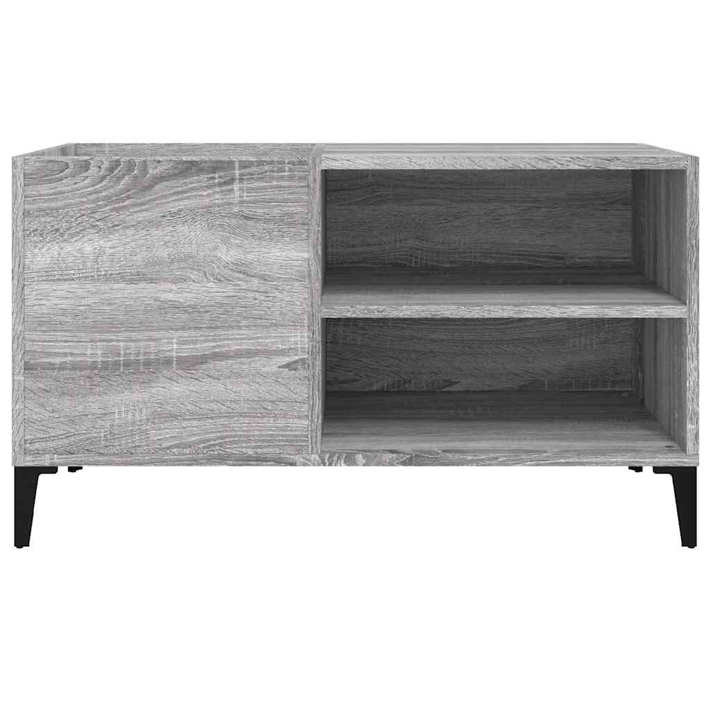 Record Cabinet Grey Sonoma 84.5x38x48 cm Engineered Wood