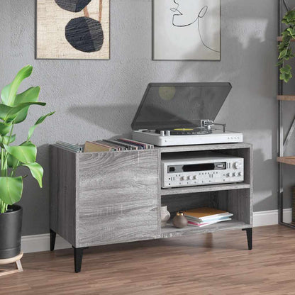 Record Cabinet Grey Sonoma 84.5x38x48 cm Engineered Wood