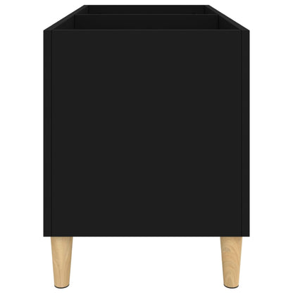 Record Cabinet Black 74.5x38x48 cm Engineered Wood
