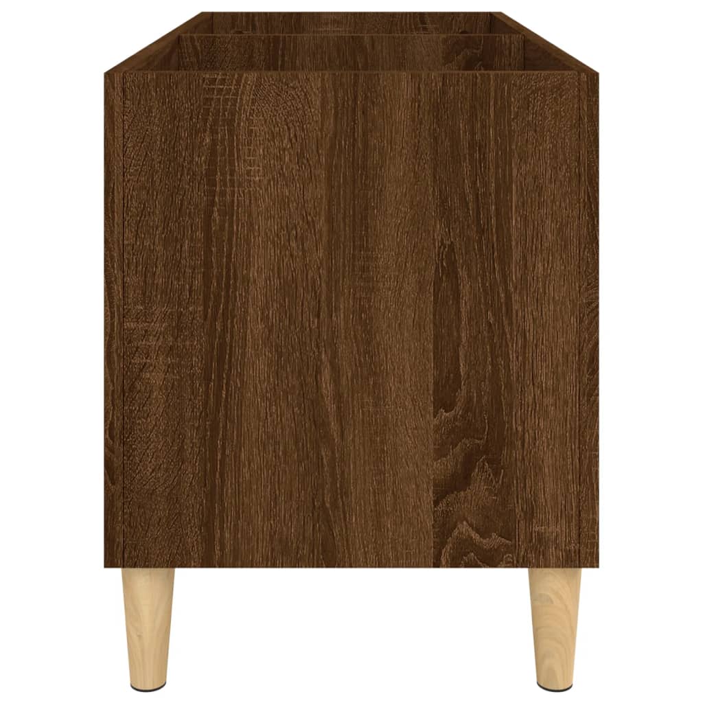 Record Cabinet Brown Oak 74.5x38x48 cm Engineered Wood