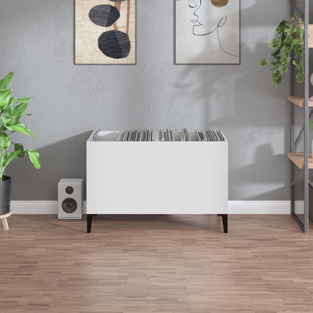 Record Cabinet | White | Engineered wood, metal | Medium | Record Cabinet
