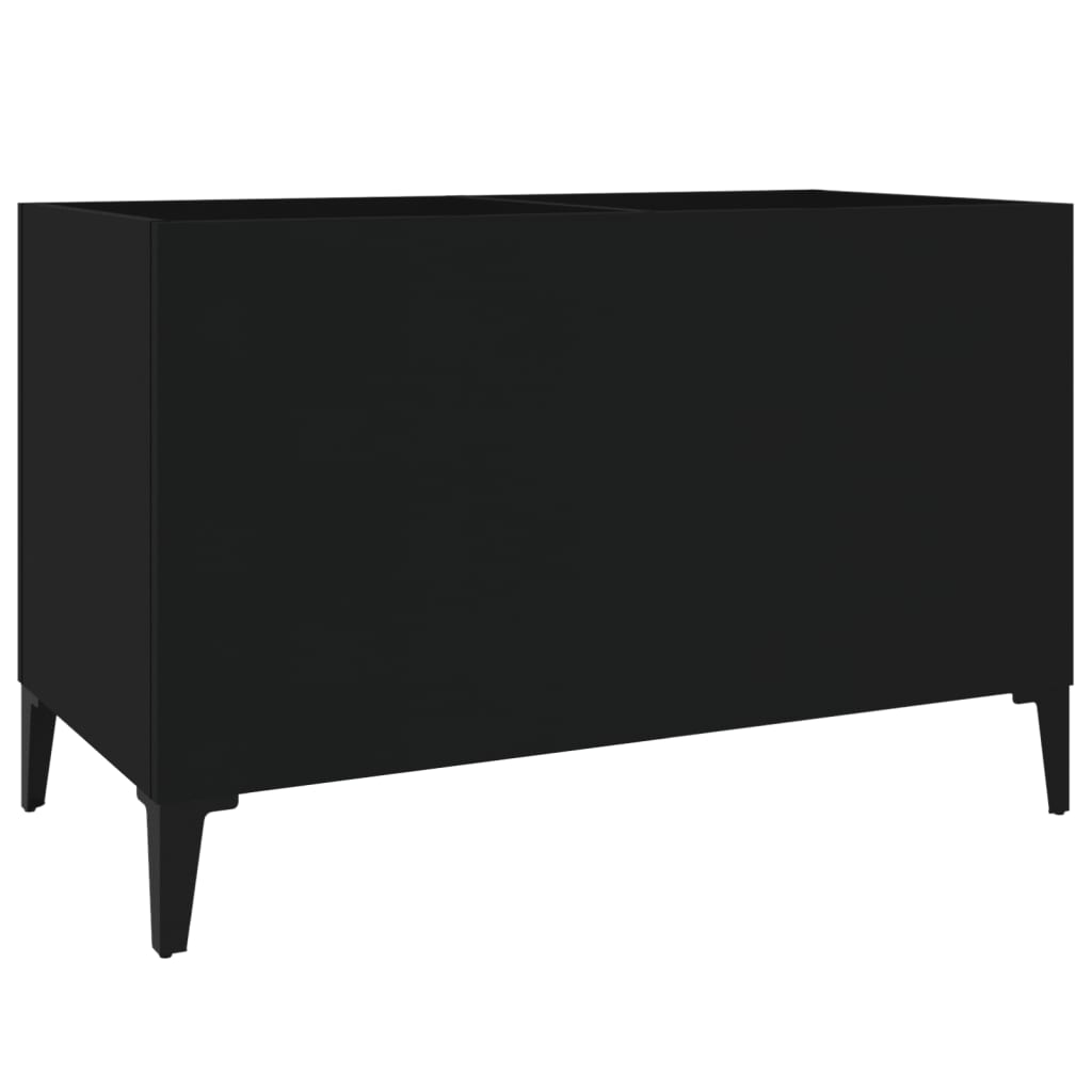 Record Cabinet | Black | Engineered Wood, Metal | 74.5 x 38 x 48 cm