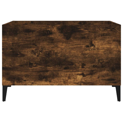 Record Cabinet Smoked Oak 74.5x38x48 cm Engineered Wood