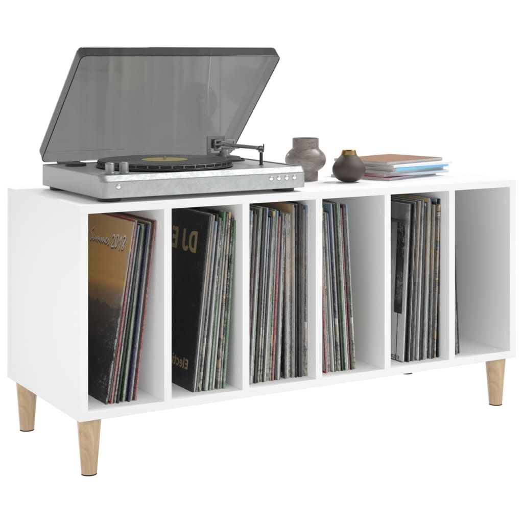Record Cabinet | White | Engineered wood | 100x38x48 cm | Record Cabinet