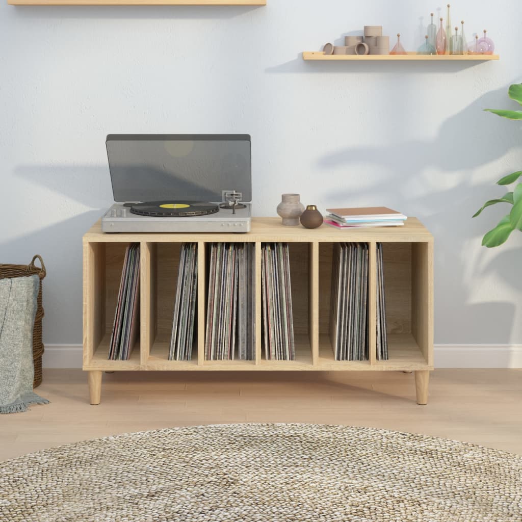 Record Cabinet | Sonoma oak | Engineered wood | Medium | Record Cabinet